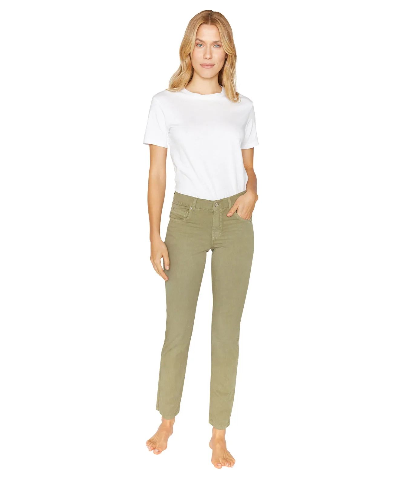 Angels Straight Jeans Cici in Light Khaki Used