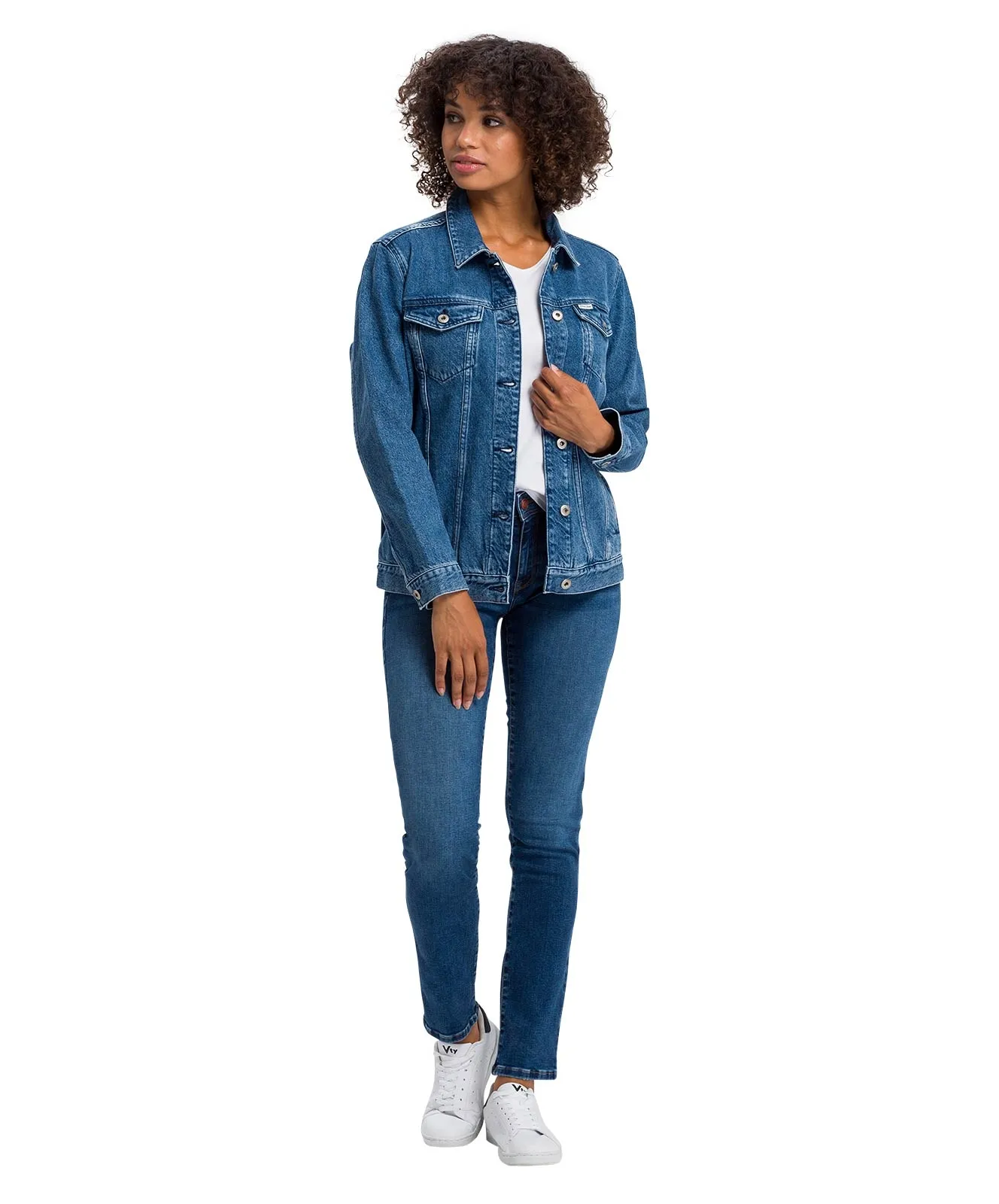 Cross Slim Fit Jeans Anya in Dark Blue Washed