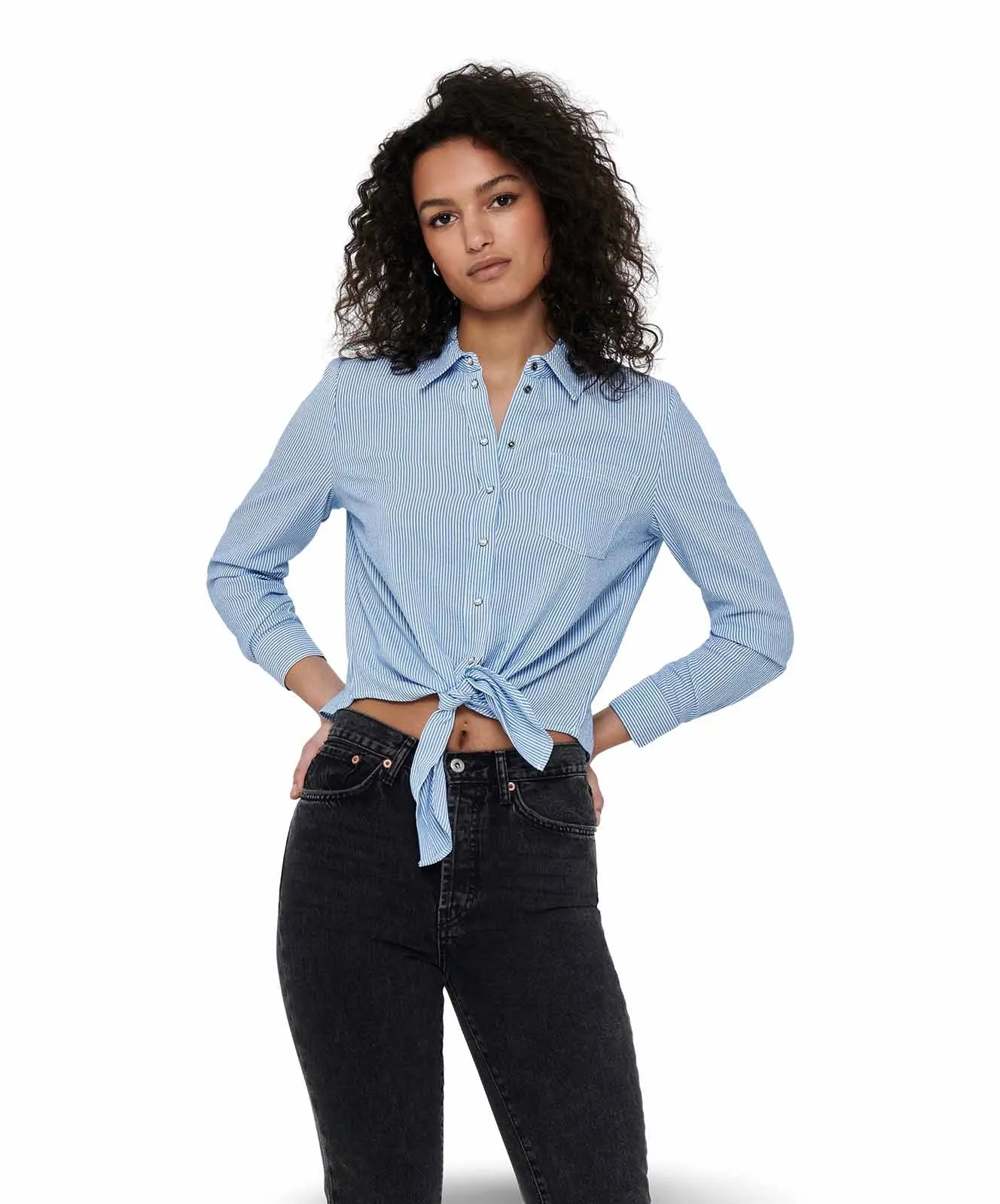 Only Hemdbluse Lecey in Medium Blue