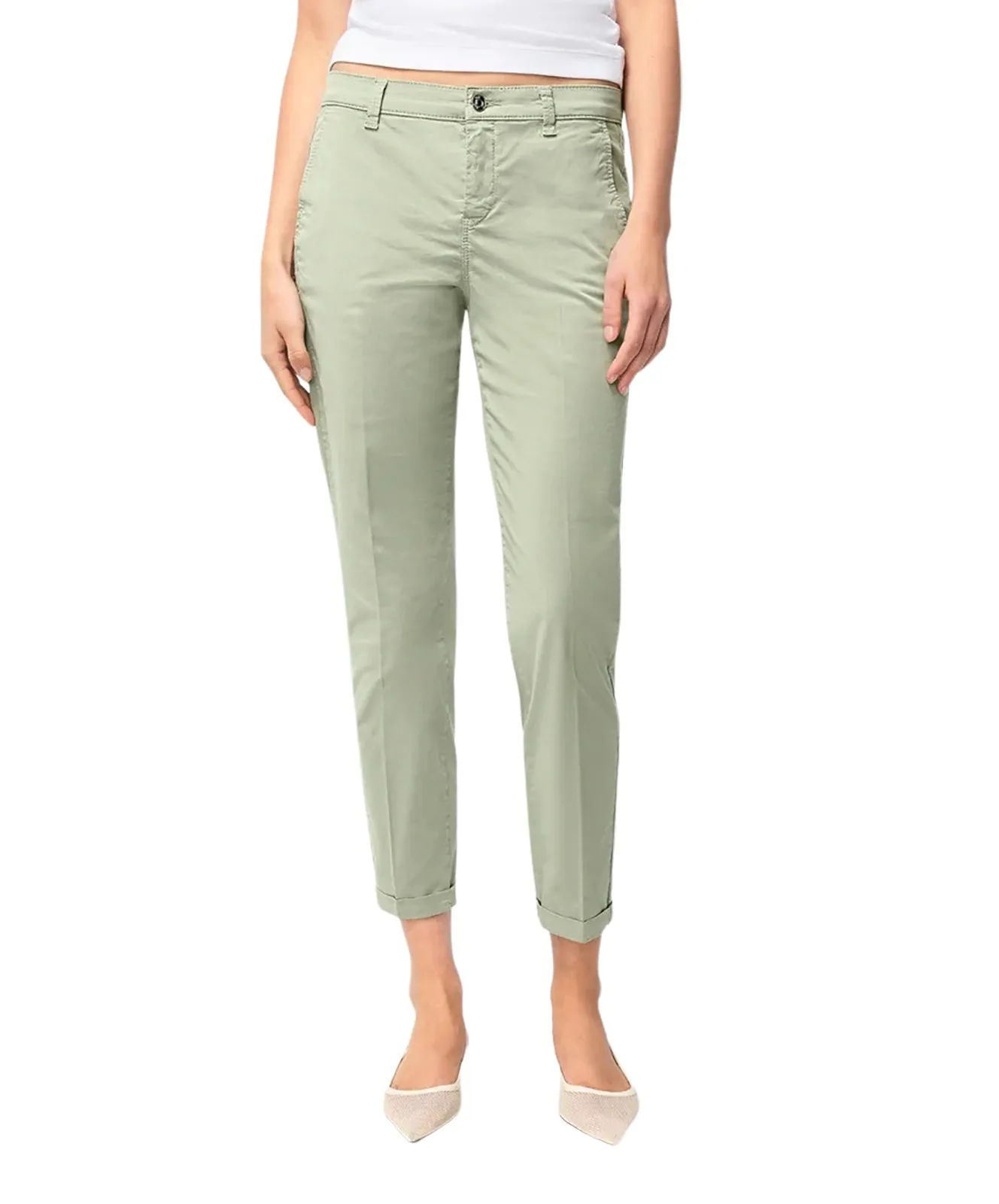 MAC Chino Hose Chino Turn Up in Dried Rosemary
