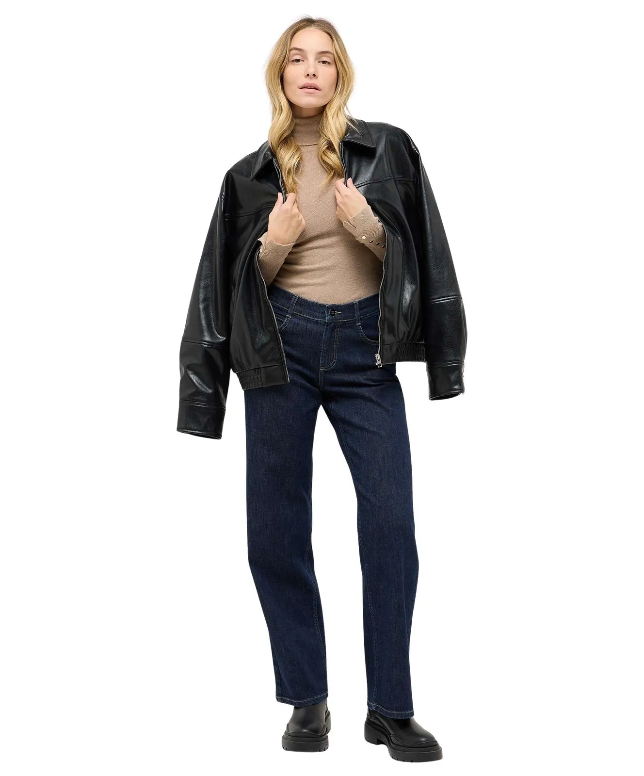 Angels Jeans Liz mit Relaxed Fit in Dark Indigo