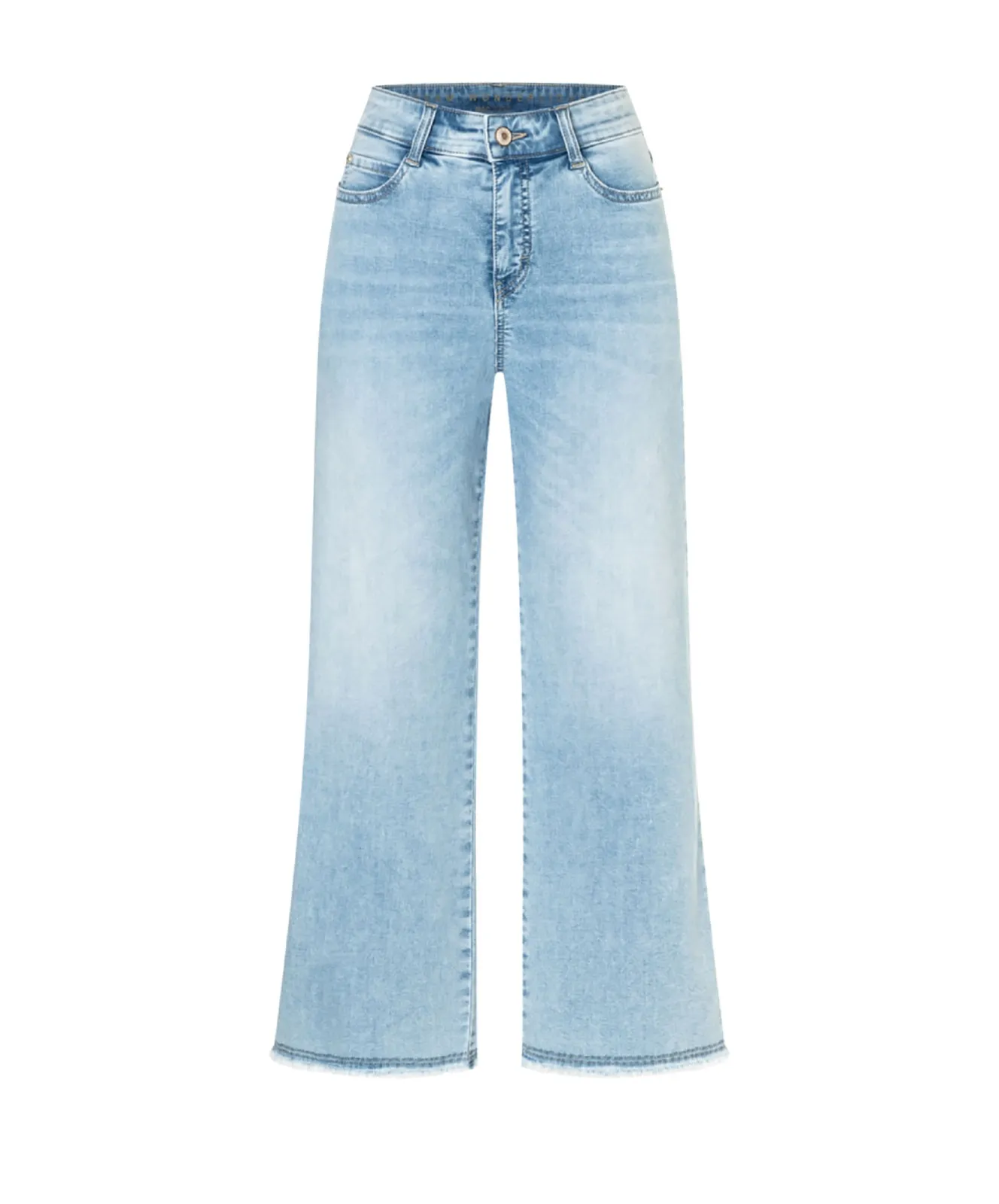 MAC Dream Wide Cropped Jeans in Hellblau