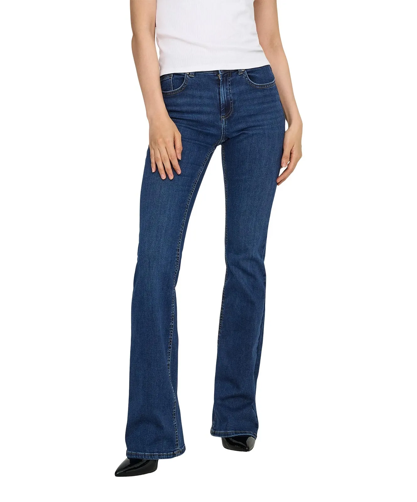 Only Blush Jeans Flared Fit in Dunkelblau