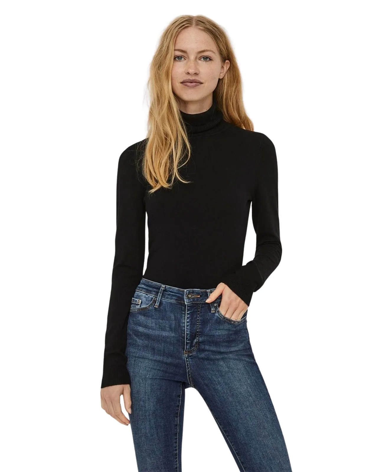 Vero Moda Rollkragenpullover Glory in Black