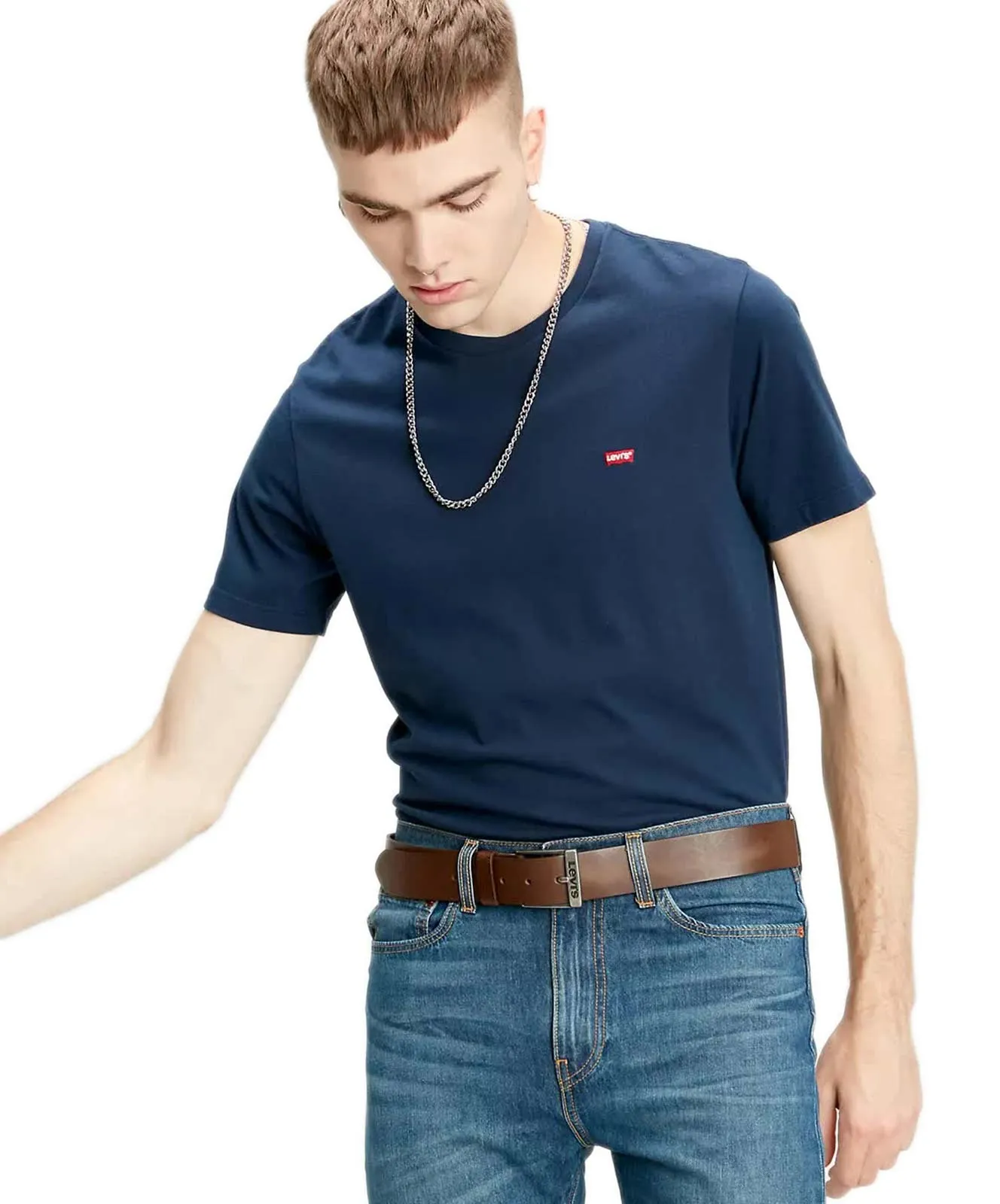 Levis Ledergürtel New Duncan in Dark Brown