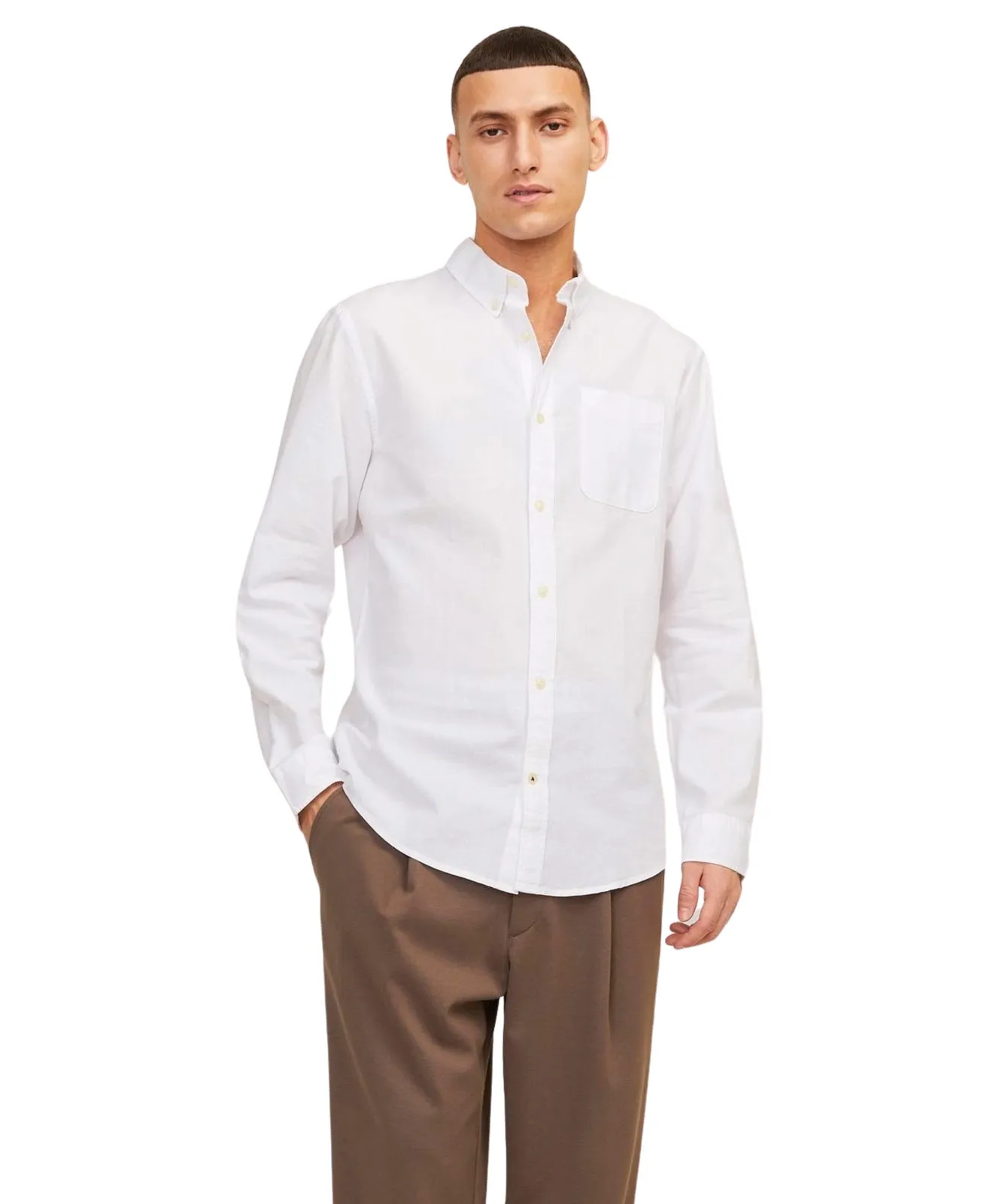 Jack & Jones Freizeithemd Oxford in White