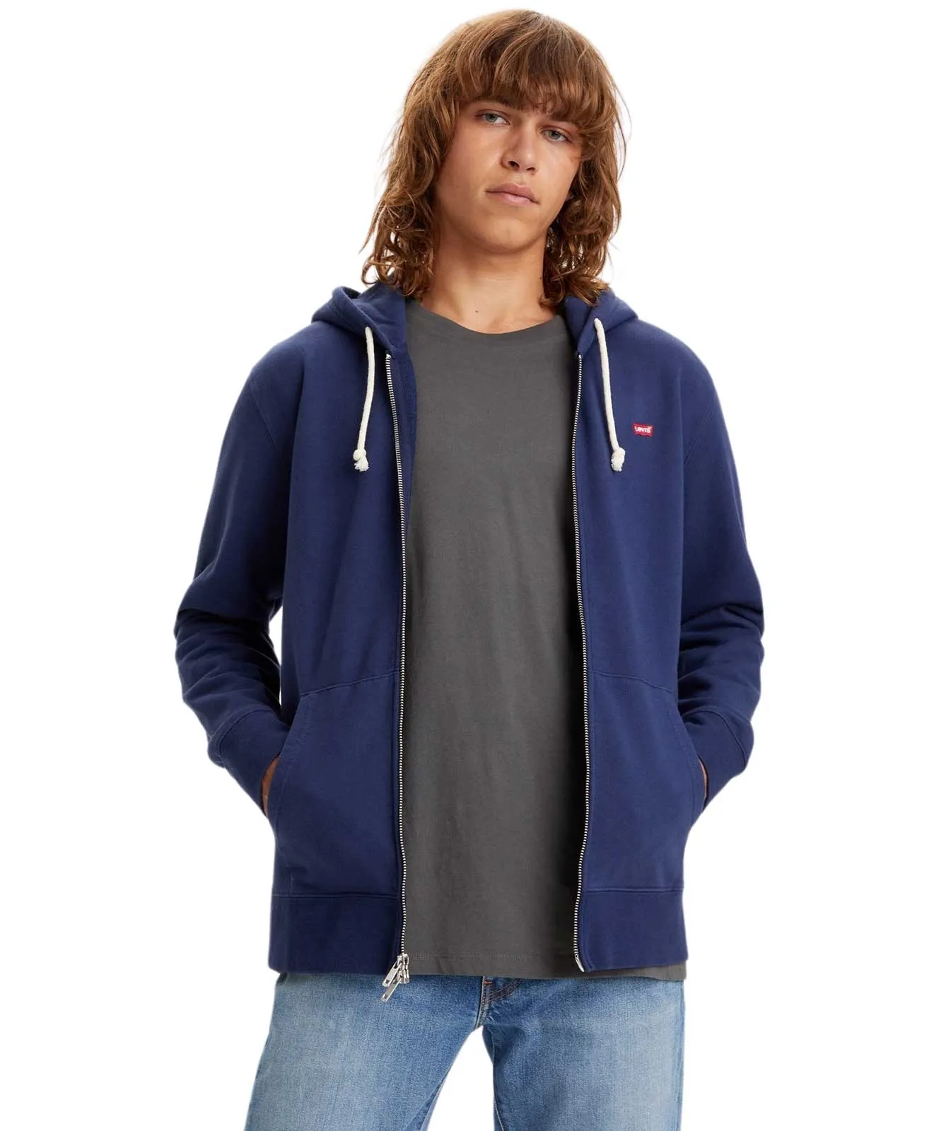 Levis Sweatjacke Original Hoodie in Naval Academy