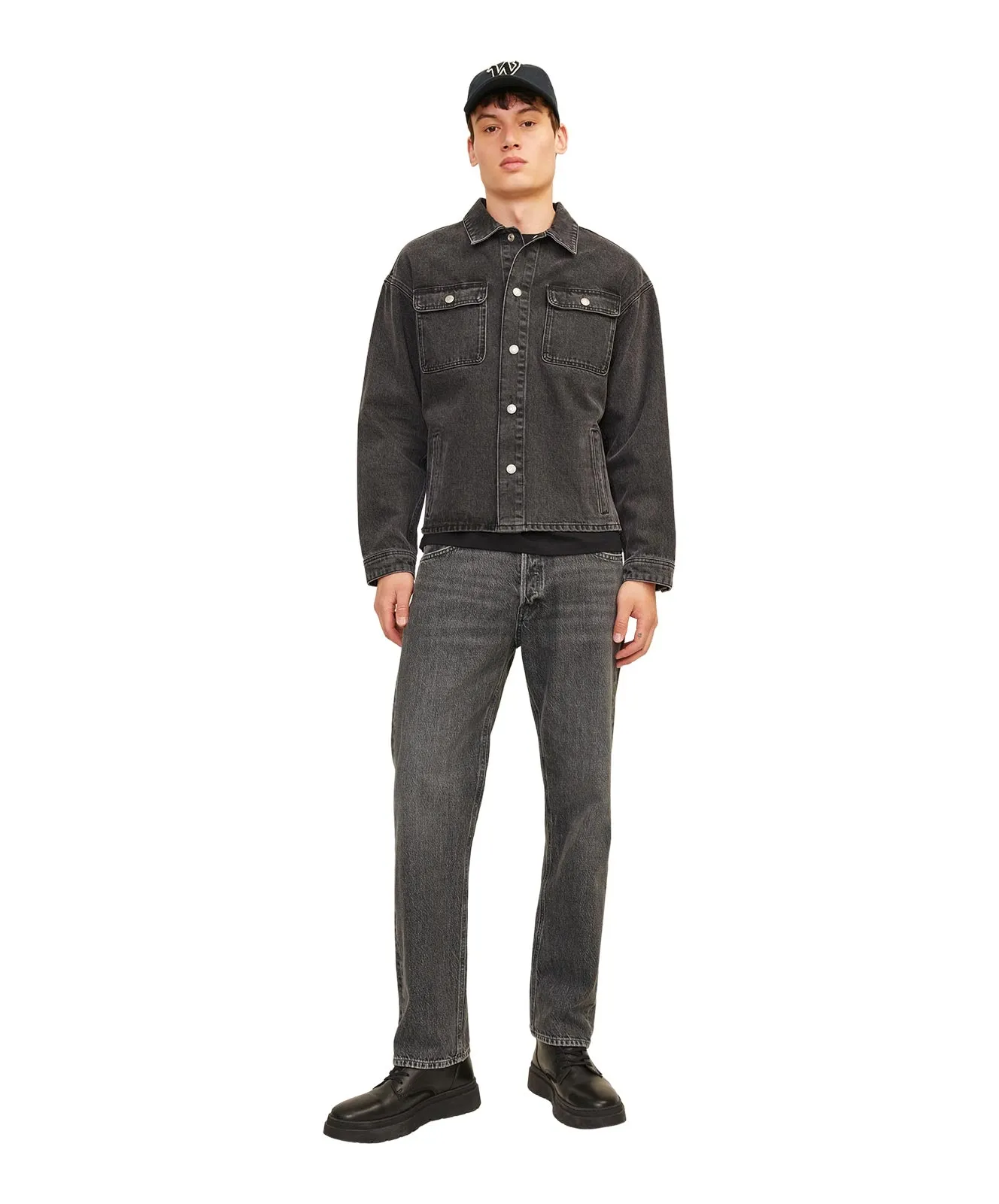 Jack & Jones Loose Fit Jeans Chris in Black Denim
