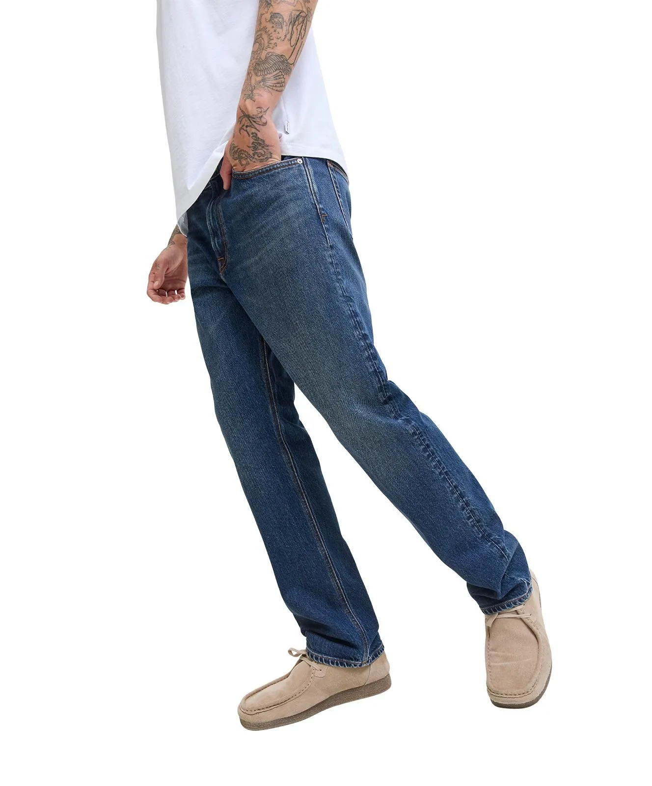 Jack & Jones Loose Fit Jeans Chris in Blue Denim