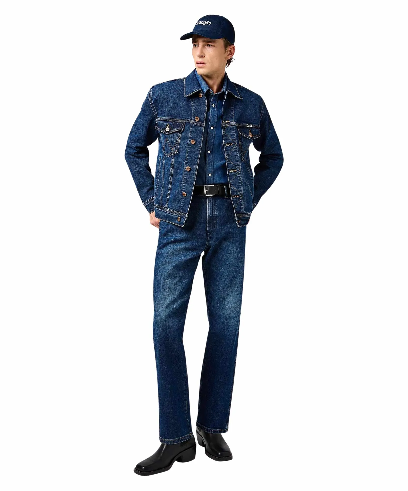 Wrangler Straight Jeans Frontier in Meadow Haze