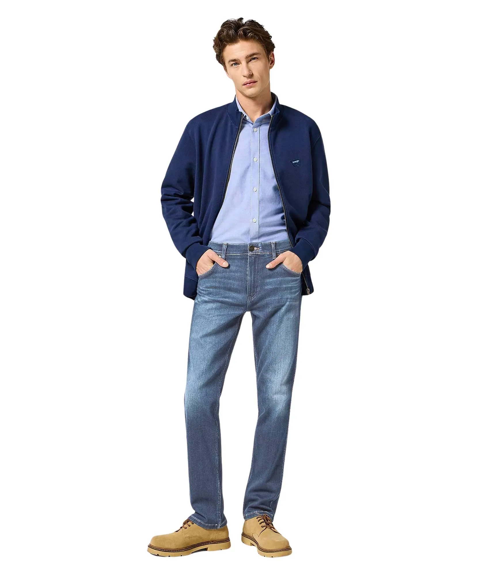 Wrangler Straight Jeans Greensboro in Blue Jam