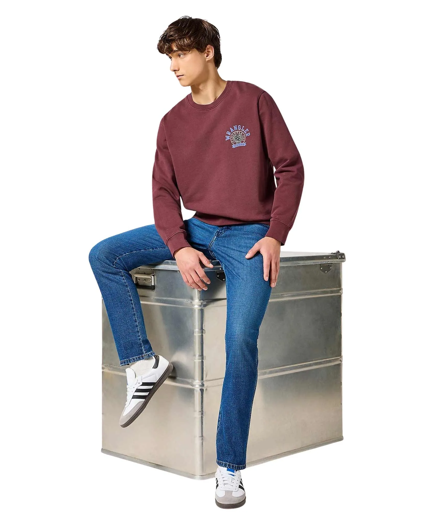 Wrangler Tapered Jeans River in Sundown Blue