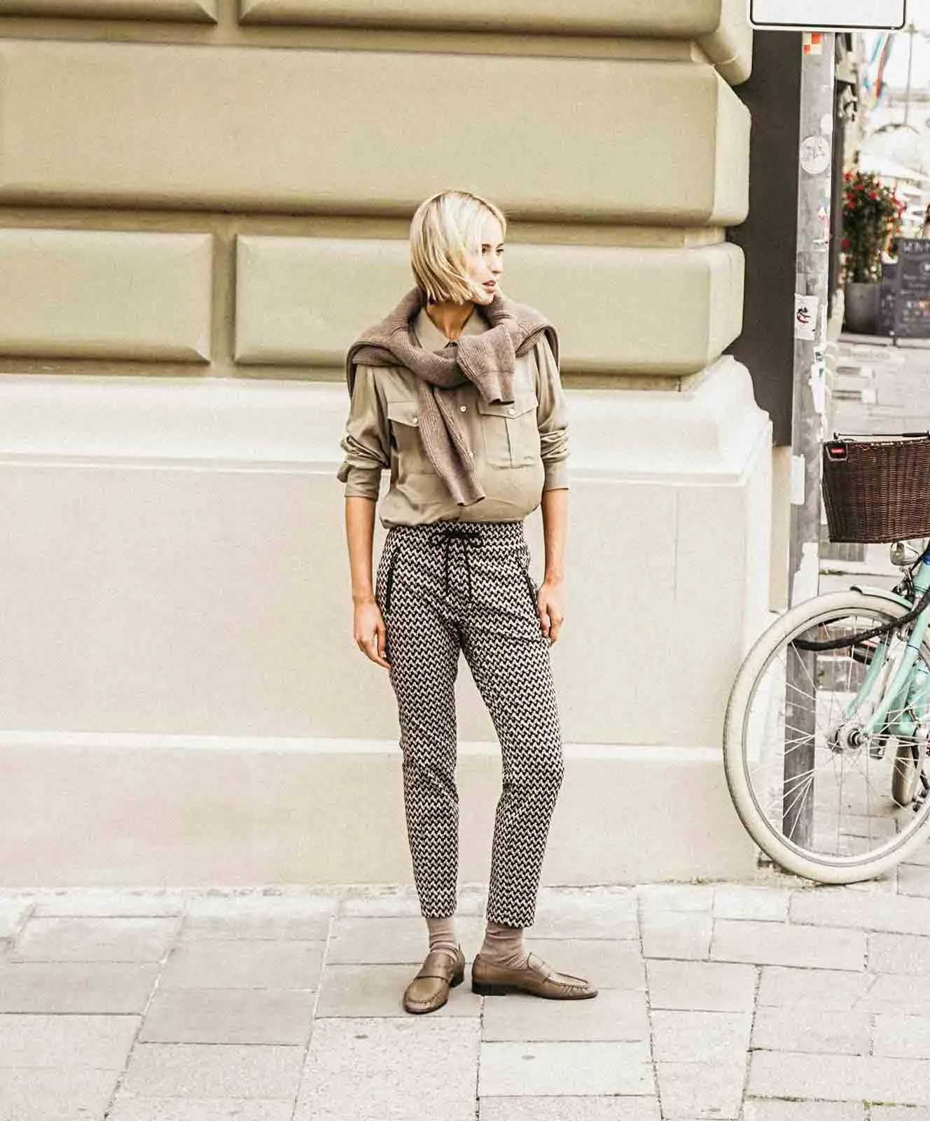 Mac Easy Smart Jersey Hose im extravagantem Karo-