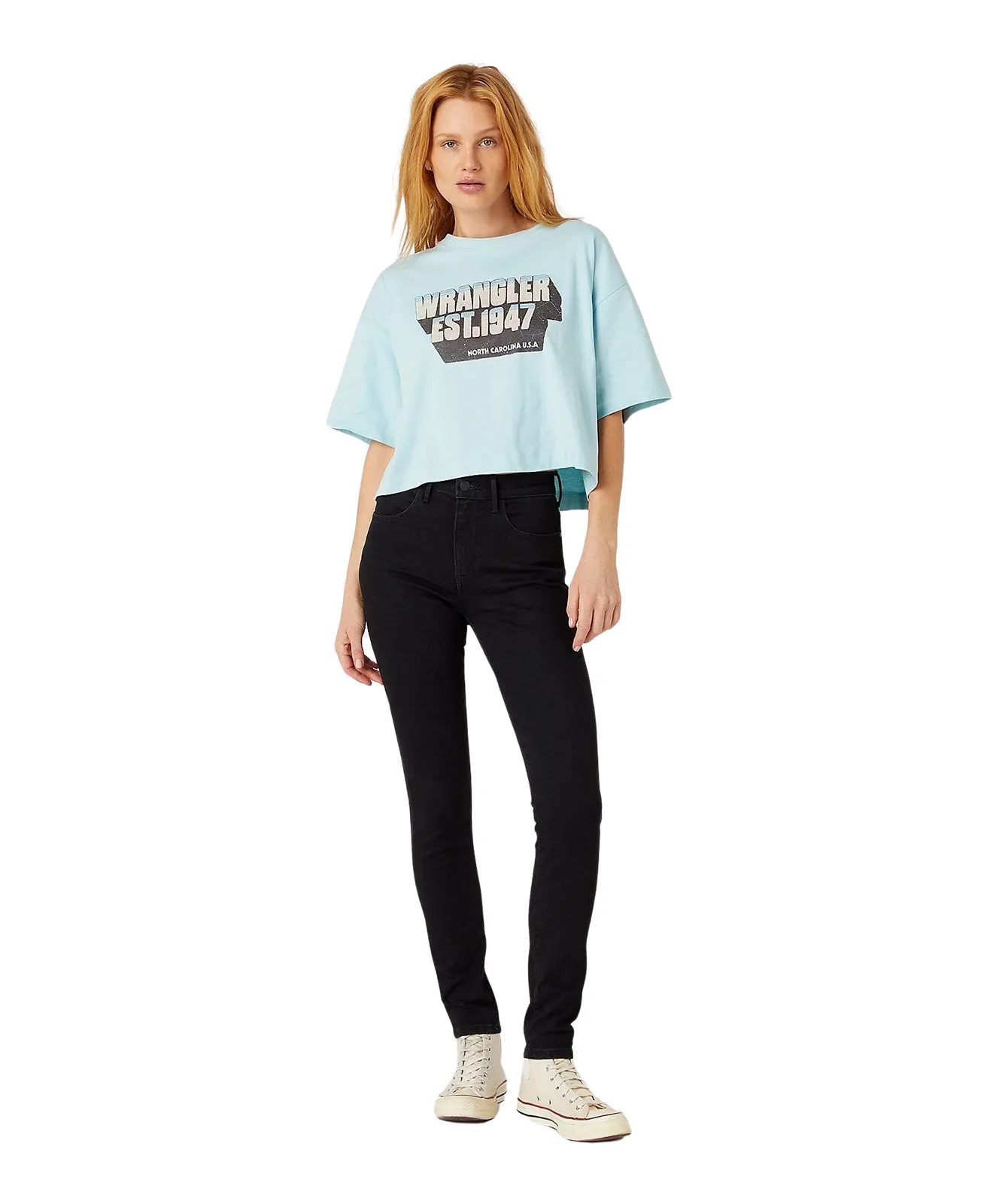 Wrangler High Waisted Jeans High Rise Skinny in Arachne
