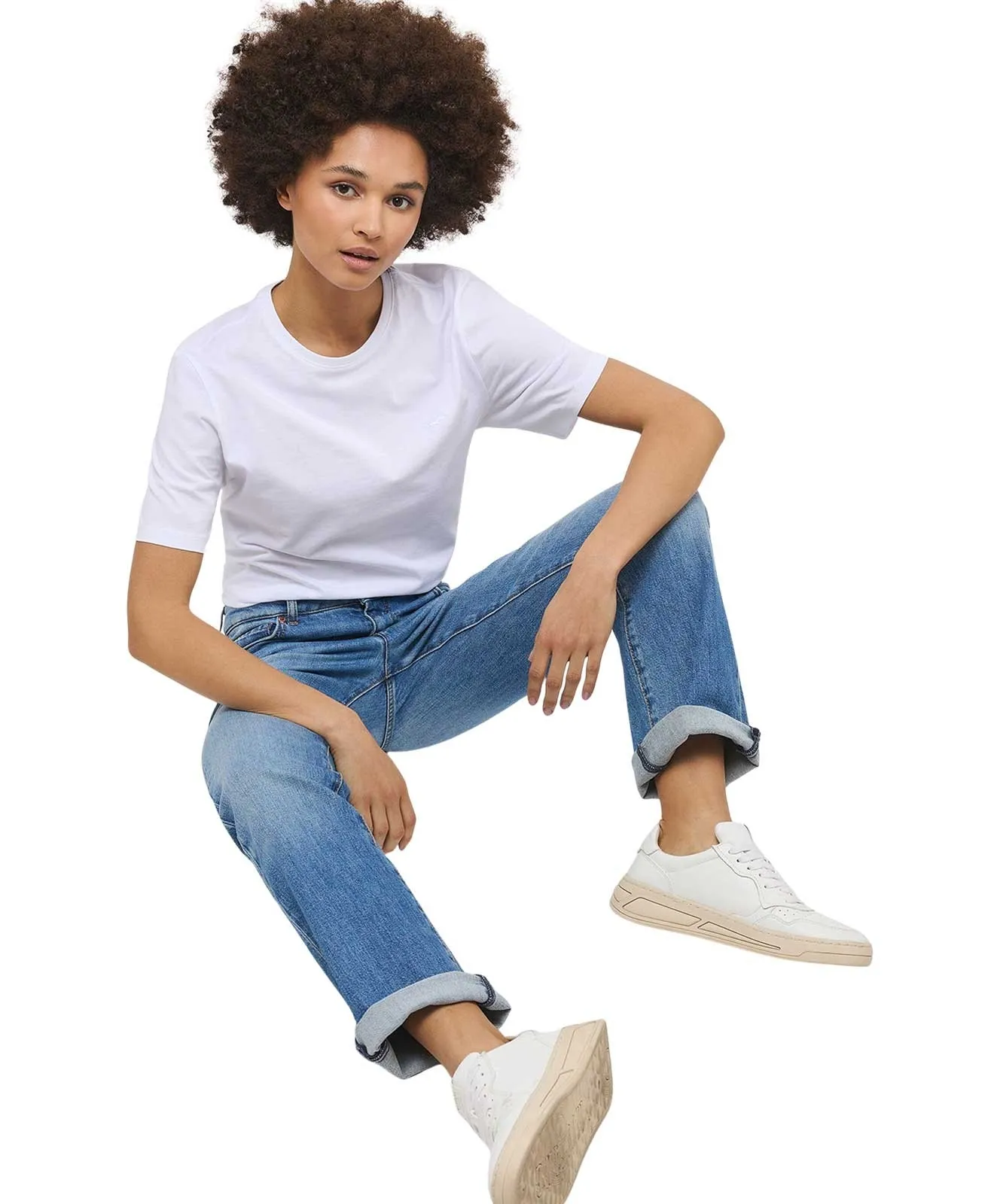 Damen Jeans Crosby Relaxed Straight von Mustang in Mittelblau