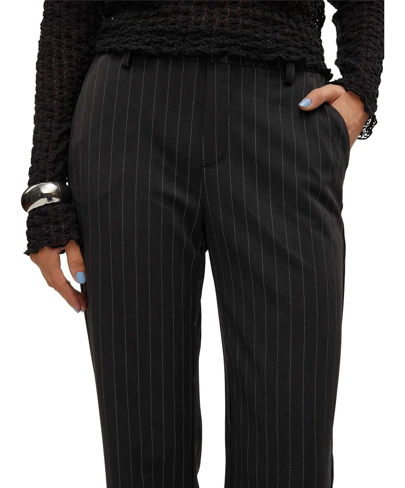 Damen Hose Maya von Vero Moda in Black OATMEAL