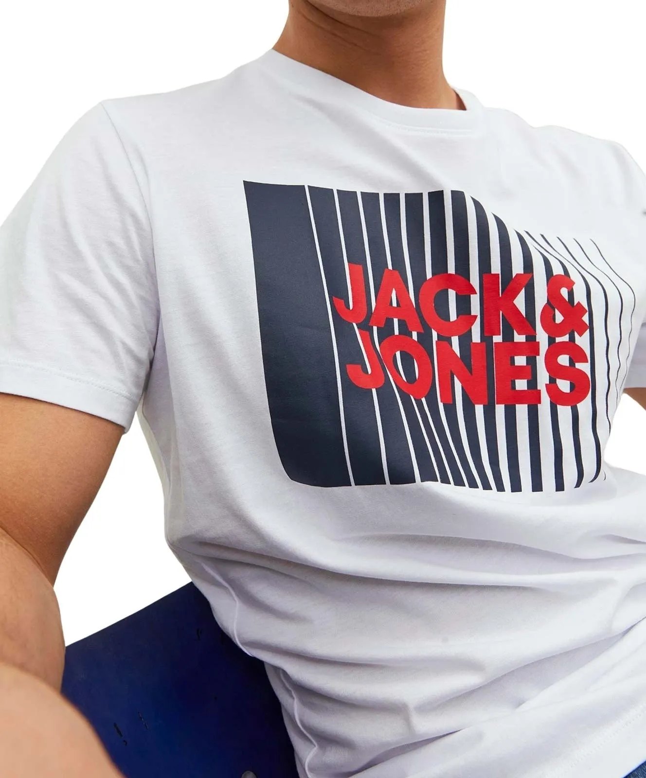 Herren Shirt Corp Logo Tee von Jack & Jones in White