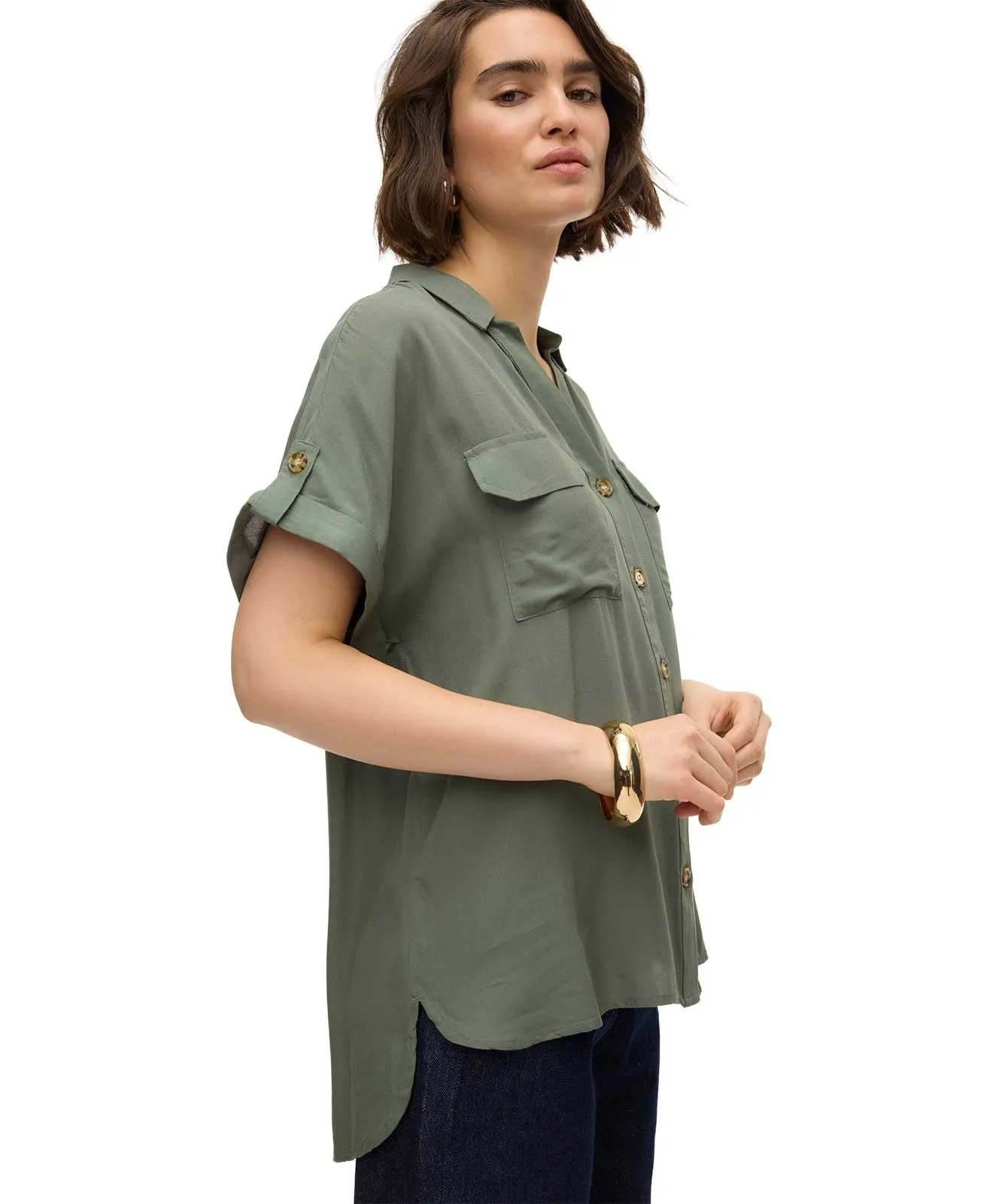 Damen Bluse Bumby von Vero Moda in Laurel Wreath