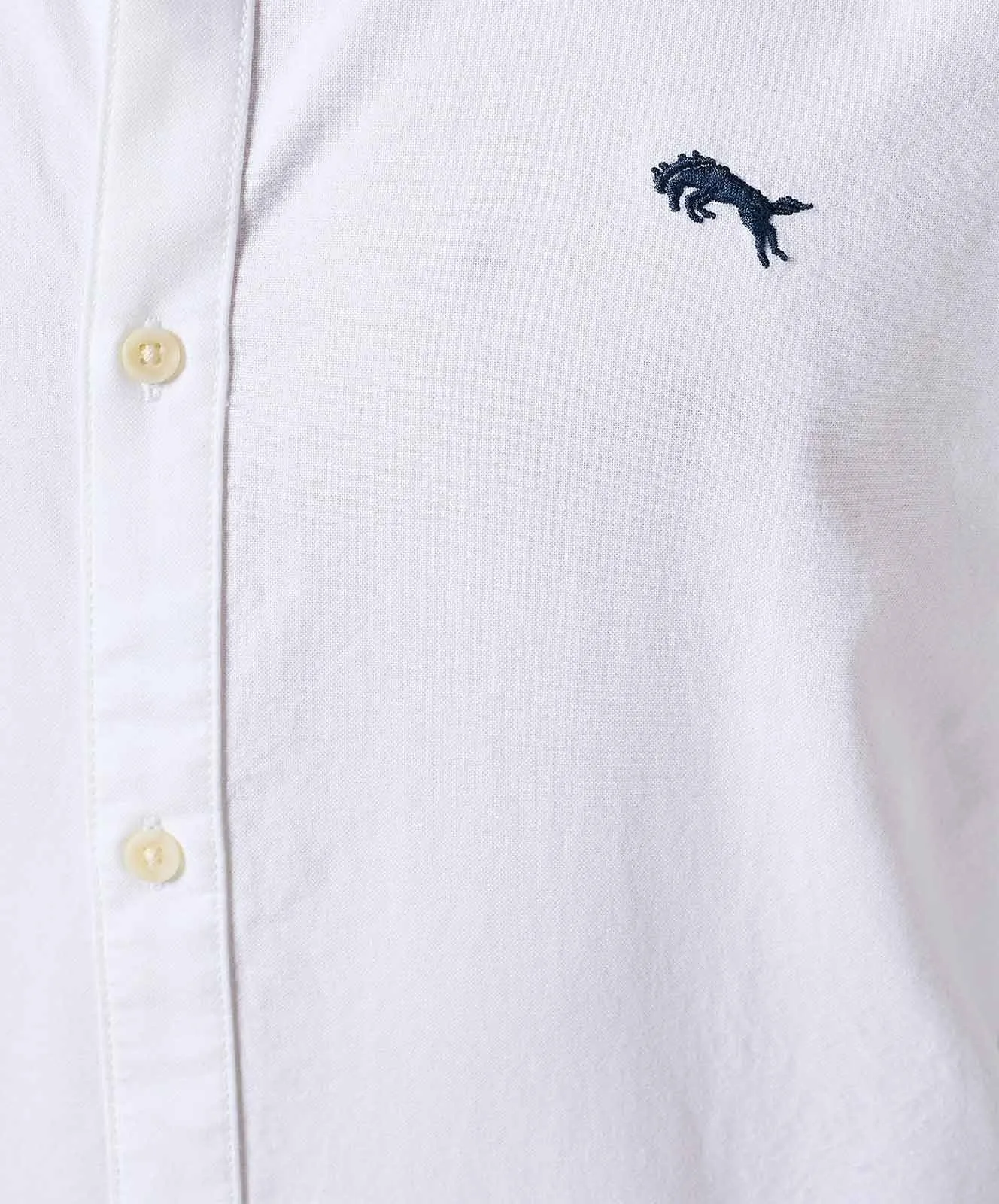 Herren Hemd Long Sleeve 1 Pocket Shirt von Wrangler in White Oxford