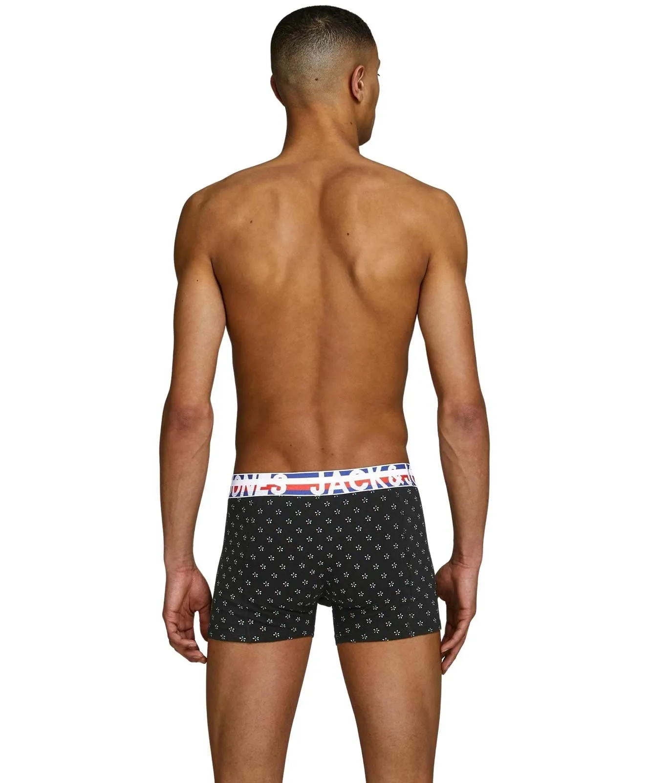 Herren Unterwäsche Henrik Trunks 3 Pack von Jack & Jones in Black Navy blazer & Navy blazer