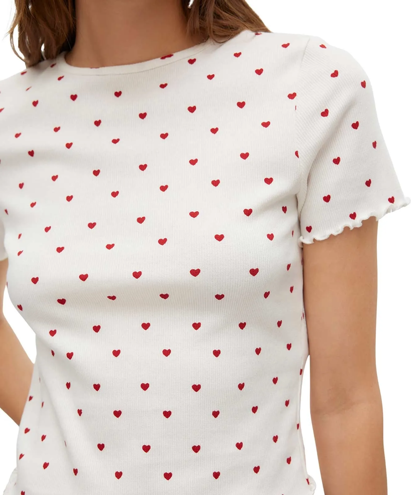 Damen Shirt Harry von Vero Moda in Snow White Hearts