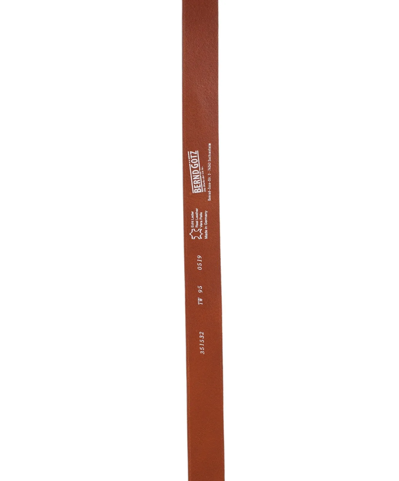 Herren Gürtel 3,5cm Walkleder Gürtel von Bernd Götz in Cognac