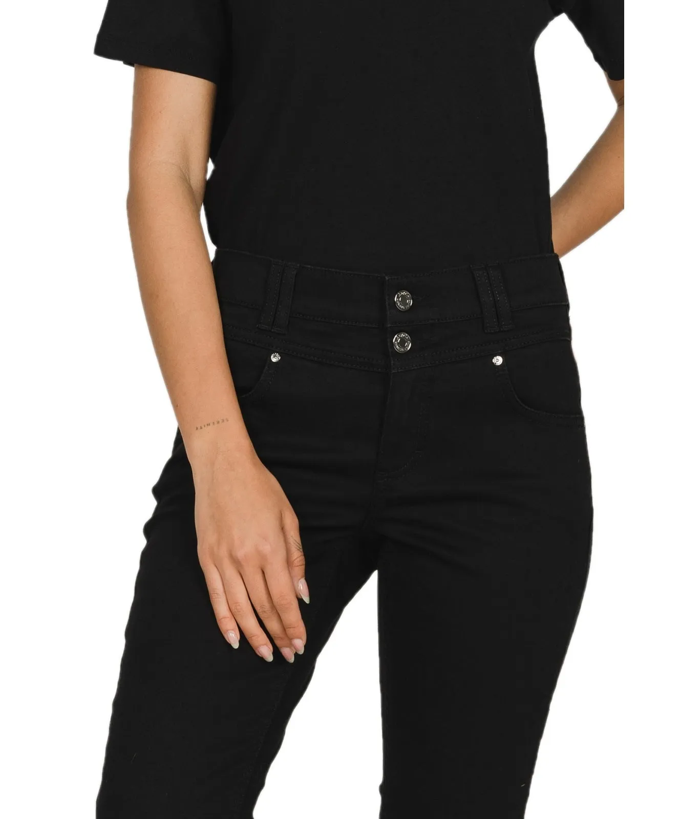 Damen Jeans Skinny Button von Angels in Black