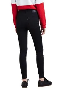 Levi's Mile High Super Skinny Jeans in Schwarz - Hinten