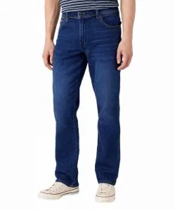 Wrangler Texas Stretch Jeans Straight Fit mit Used Look