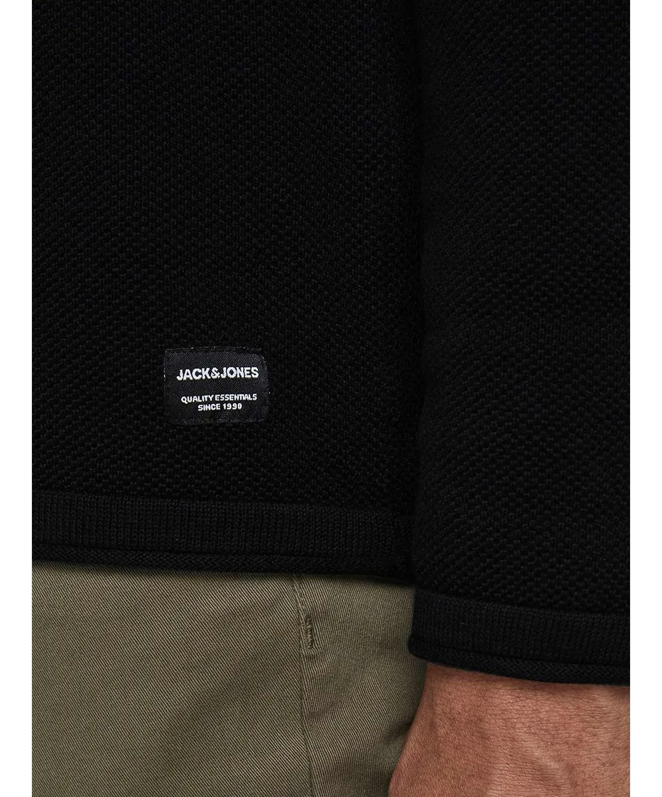 Herren Pullover Hill Knit Crew Neck von Jack & Jones in Black