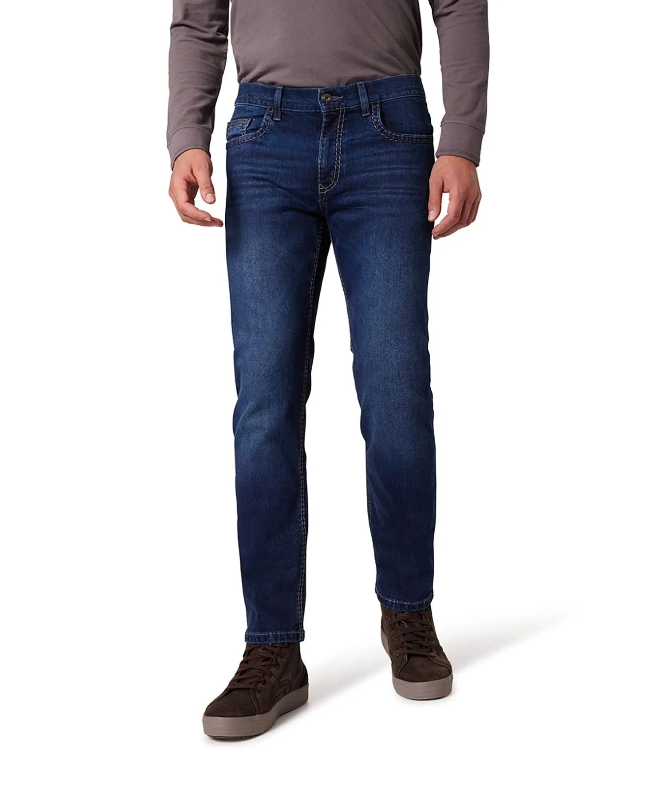 Herren Jeans Rando 1654 Megflex von Pioneer in Blue/Black Used Whisker