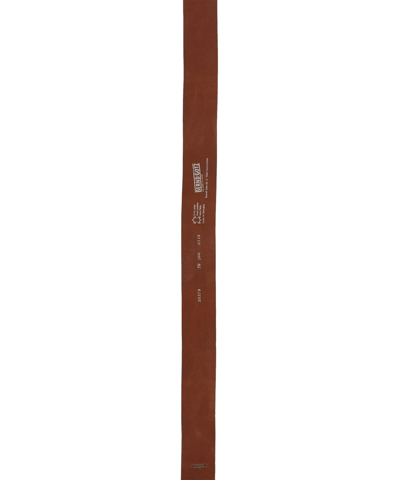 Herren Gürtel 5cm Walklederg.geprägt von Bernd Götz in Cognac