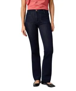 Wrangler Flare Jeans in Moonlight-Waschung mit High Waist