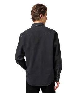 Wrangler Hemd Western Shirt in Rinse Black