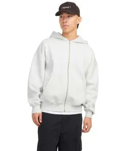 Jack & Jones Sweatjacke Weiß Meliert mit Kängurutasche