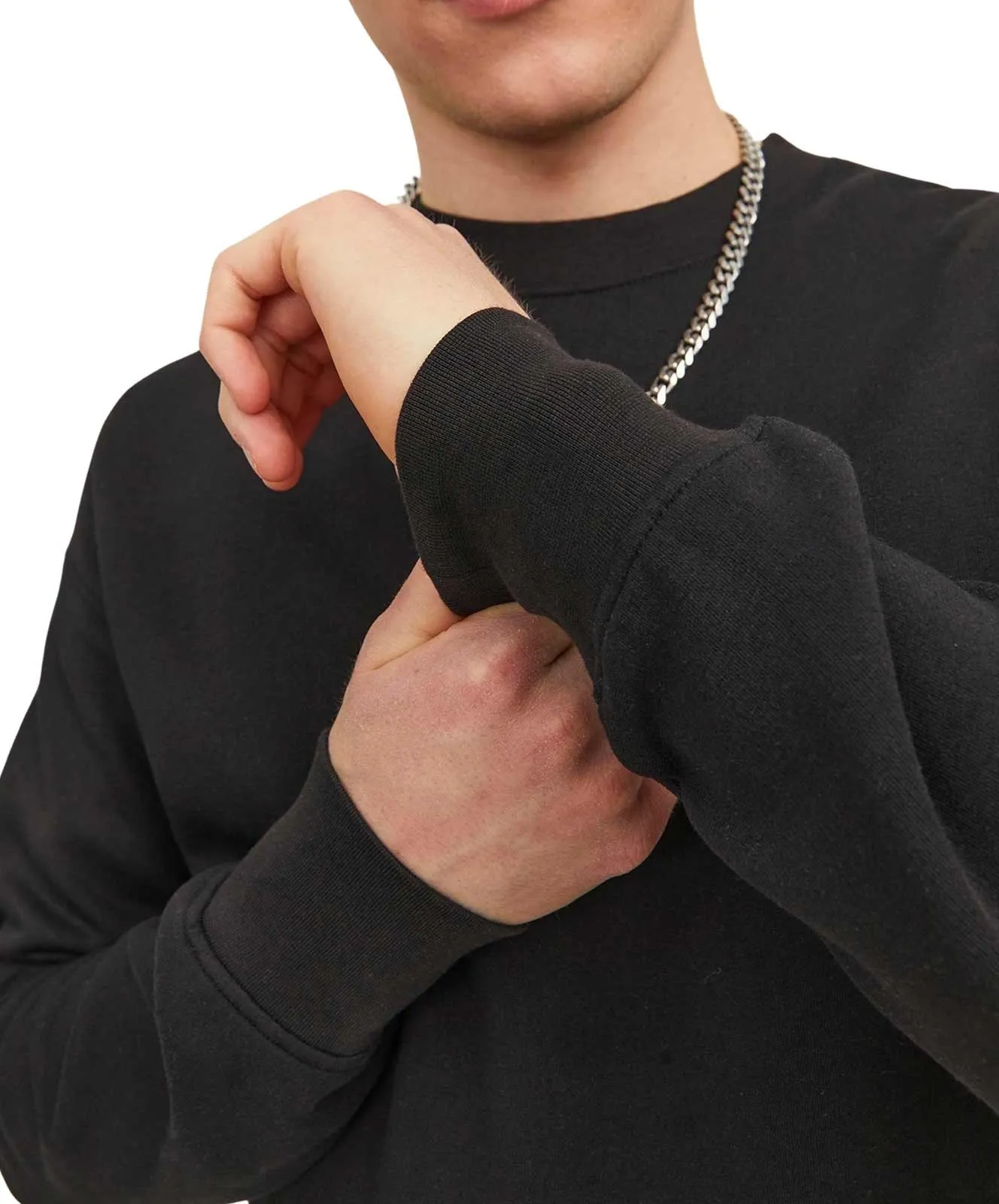 Herren Pullover Sweat Crew von Jack & Jones in Black