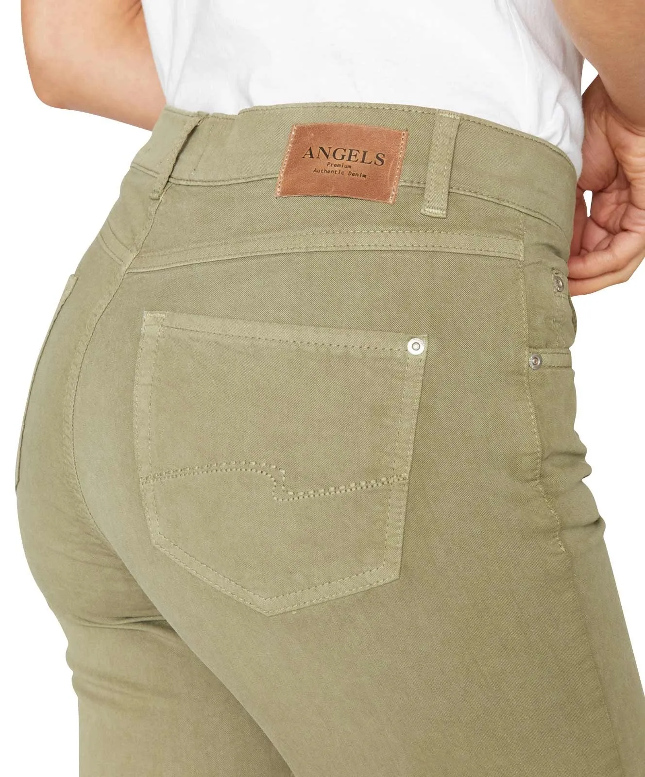 Damen Jeans Cici von Angels in Light Khaki Used