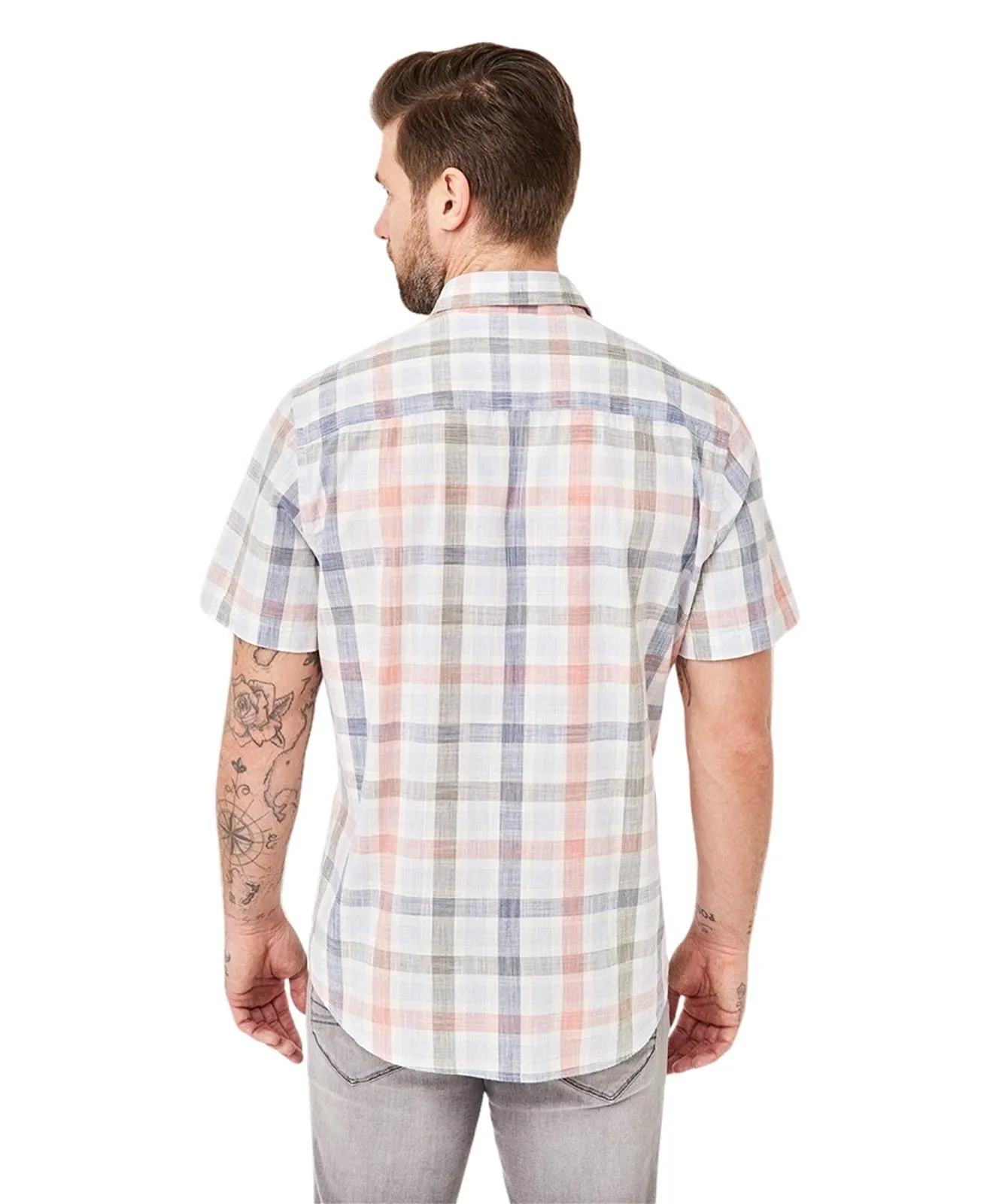 Herren Hemd Kent von Paddocks in Pale Color Check