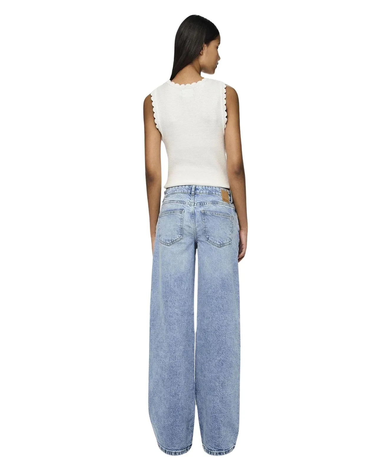 Damen Jeans Selma von Pieces in Light Blue Denim