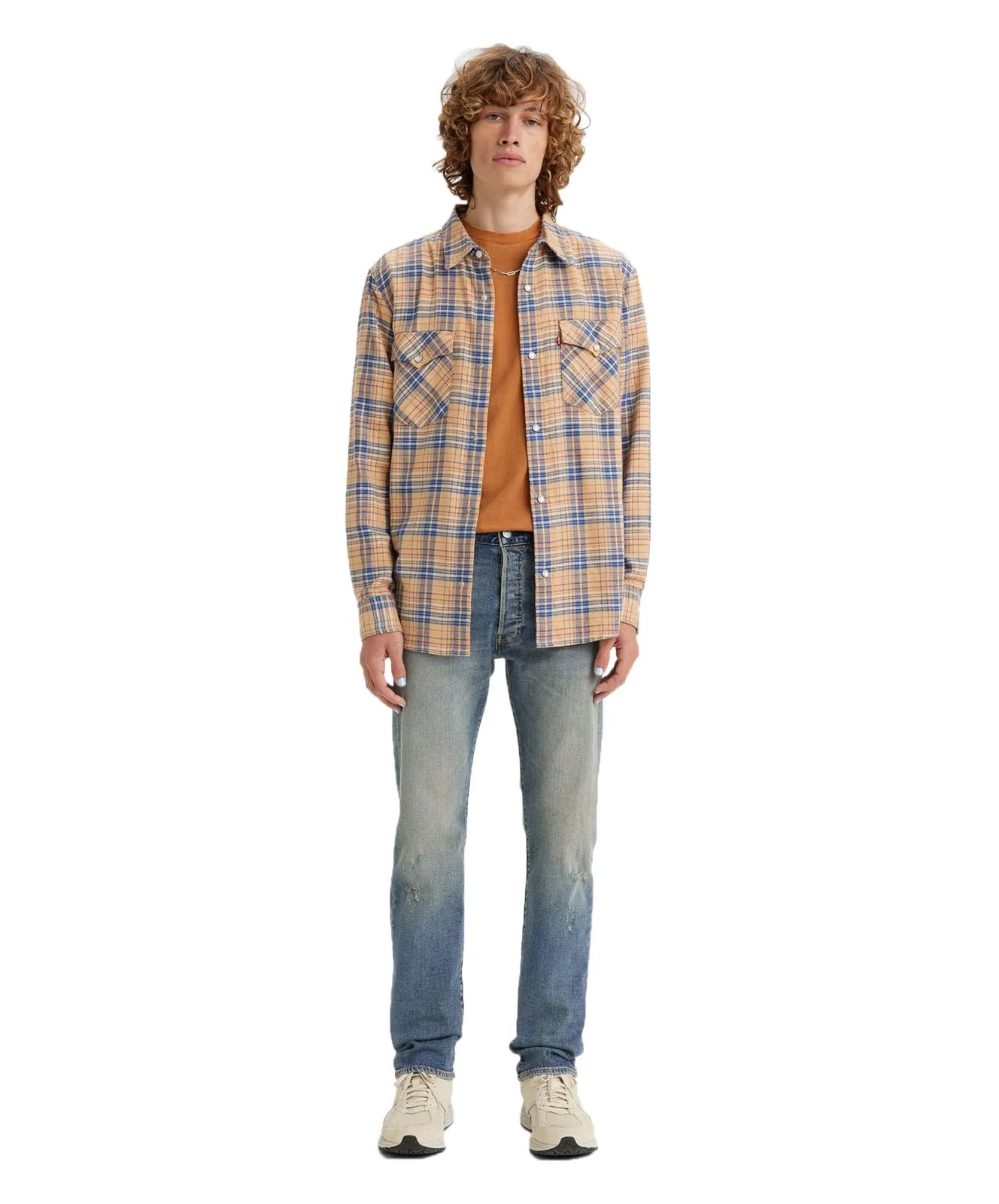 Herren Jeans 501 von Levis in Indigo Destructed