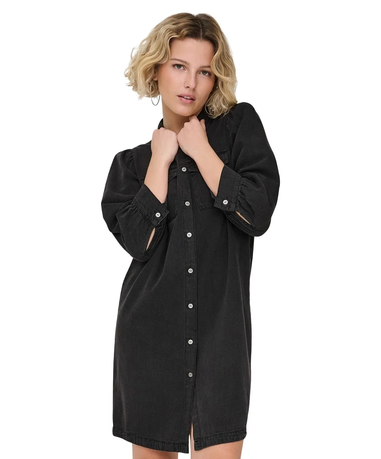 Damen Kleid Felica von Only in Washed Black