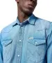 Herren Hemd Western Shirt von Wrangler in Mid Light Wash