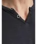 Herren Shirt Split Neck Tee von Jack & Jones in Black