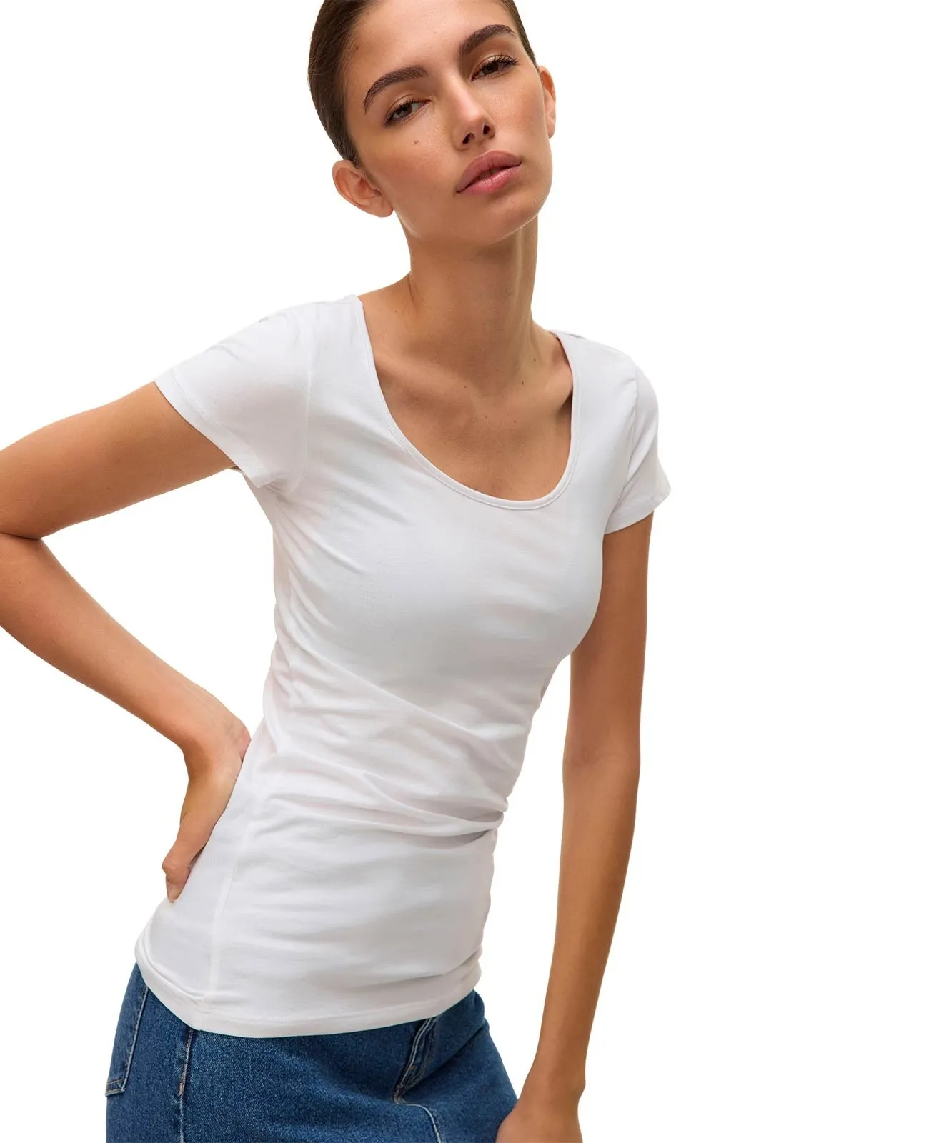 Damen Shirt Maxi My Soft von Vero Moda in White