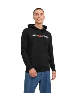 Jack & Jones Kapuzensweatshirt mit Logo in Black