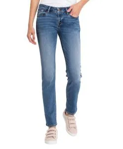 Cross Damen Jeans Regular Fit Rose in hellem Blue Used 
