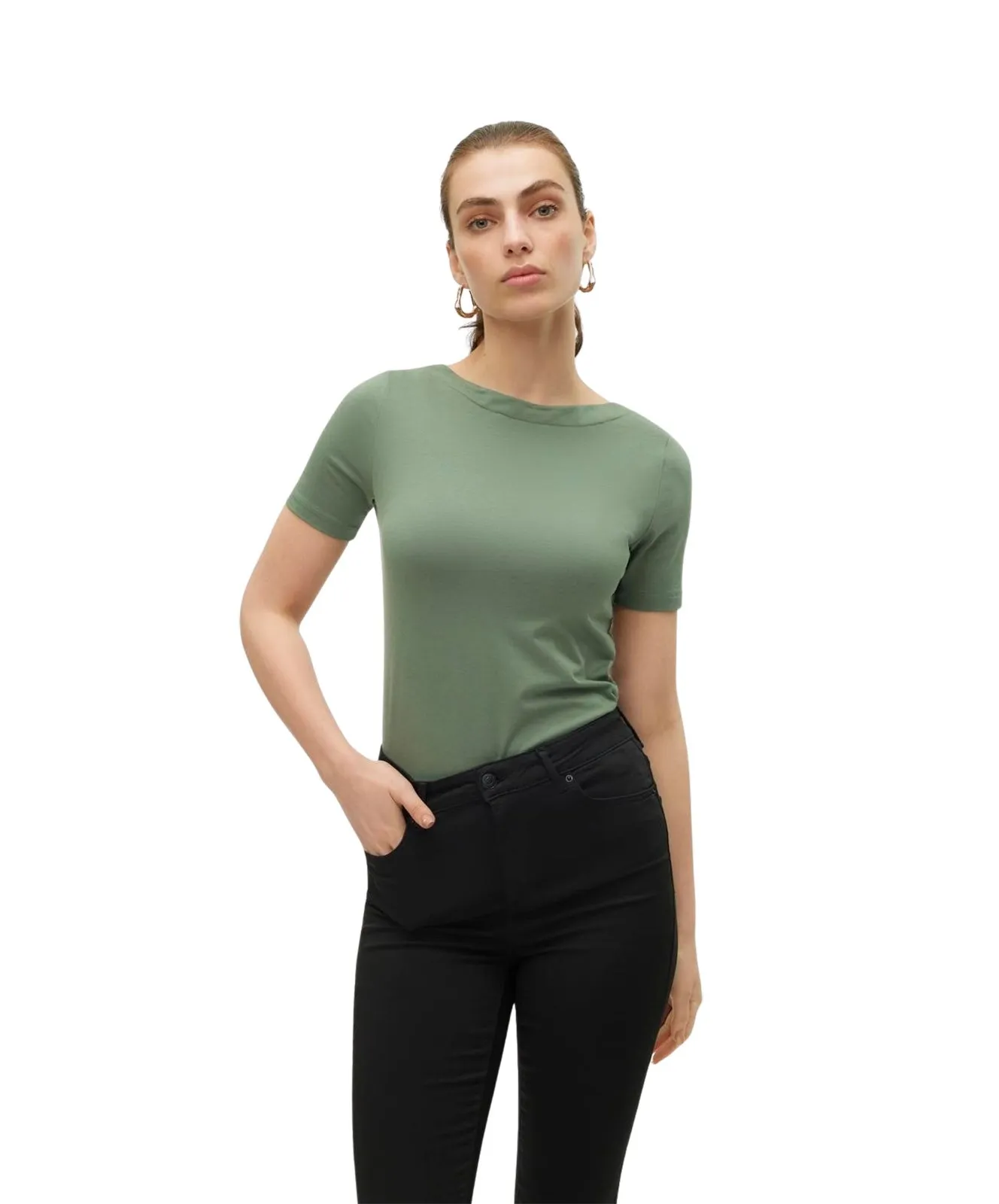 Damen Shirt Panda von Vero Moda in Laurel Wreath