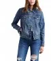 Levis Damen Original Truckerjacke in mittelblau f01