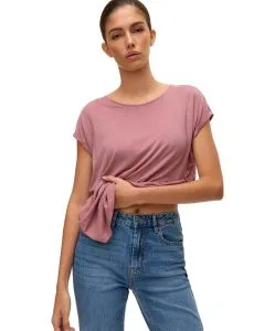 Vero Moda T-Shirt AVA mit Rundhals in Rosa