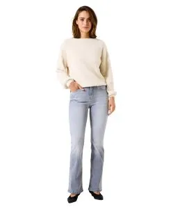 Garcia Celia Flared Jeans in Hellgrau